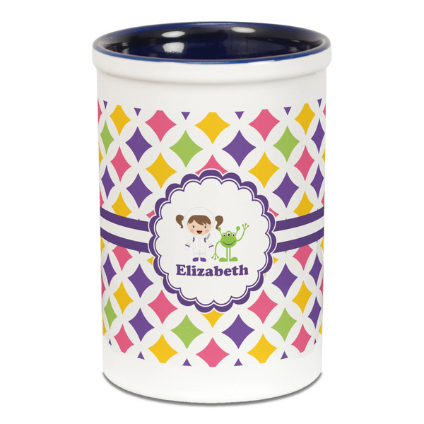 Girls Astronaut Pencil Holder - Blue