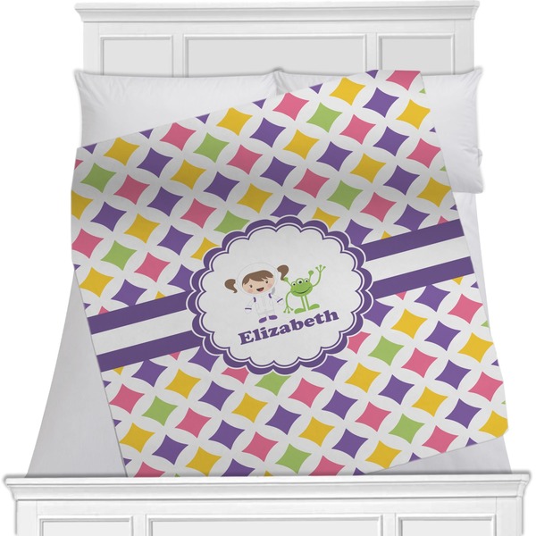 Custom Girls Astronaut Minky Blanket (Personalized)