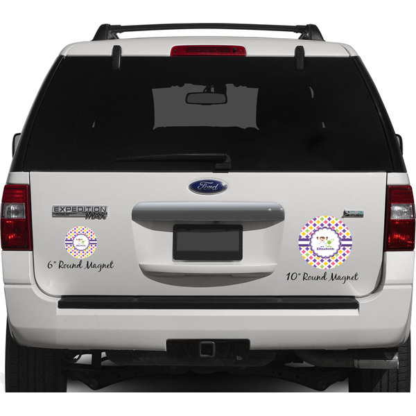 Girls Astronaut Personalized Car Magnets on Ford Explorer