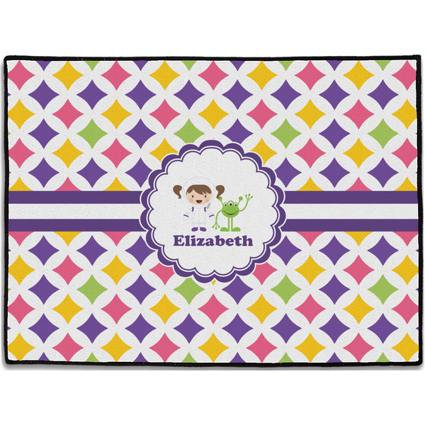 Custom Girls Astronaut Door Mat (Personalized)