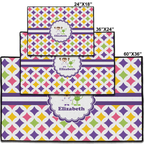 Girls Astronaut Personalized Door Mat - Group Parent IMF