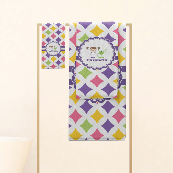 Girls Astronaut Personalized Towel Set