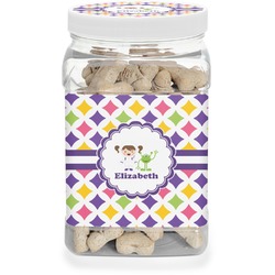 Girls Astronaut Dog Treat Jar (Personalized)