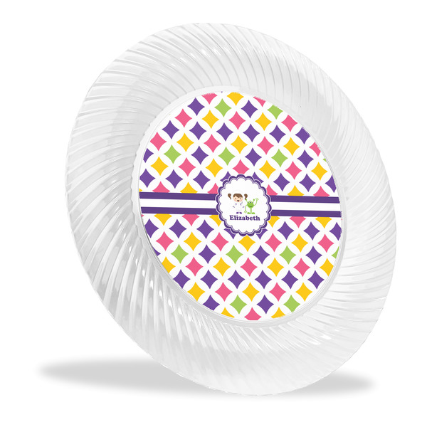 Custom Girls Astronaut Plastic Party Dinner Plates - 10" (Personalized)