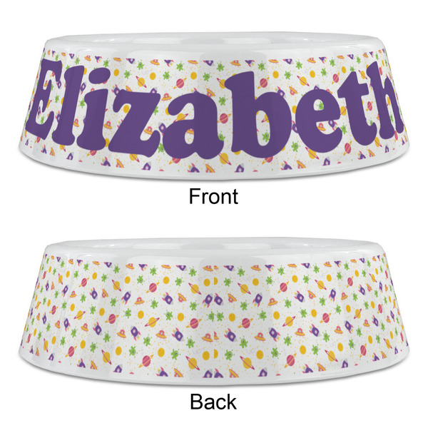 Girls Astronaut Plastic Pet Bowls - Large - APPROVAL