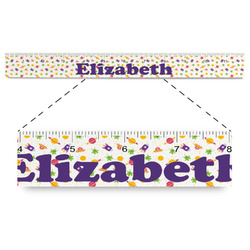 Girls Astronaut Plastic Ruler - 12" (Personalized)