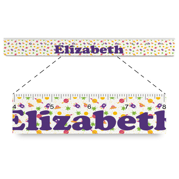 Custom Girls Astronaut Plastic Ruler - 12" (Personalized)