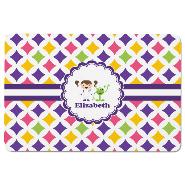 Girls Astronaut Rectangular Fridge Magnet - FRONT