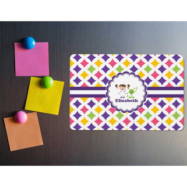 Girls Astronaut Rectangular Fridge Magnet - LIFESTYLE