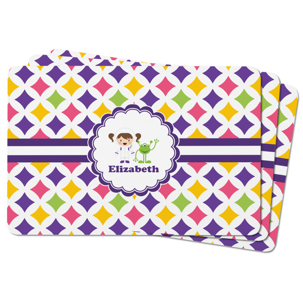 Girls Astronaut Rectangular Fridge Magnet - THREE