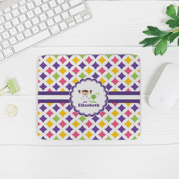 Girls Astronaut Rectangular Mouse Pad - LIFESTYLE 2