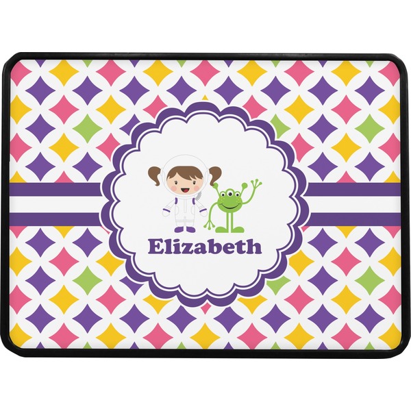 Girls Astronaut Rectangular Trailer Hitch Cover (Personalized)