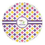 Girls Astronaut 5' Round Indoor Area Rug (Personalized)