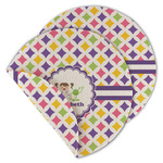 Girls Astronaut Round Linen Placemat - Double Sided - Set of 4 (Personalized)