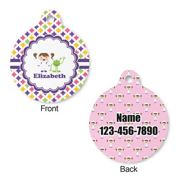 Girls Astronaut Round Pet ID Tag - Large - Approval