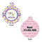 Girls Astronaut Round Pet Tag - Front & Back