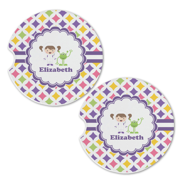 Girls Astronaut Sandstone Car Coasters - Set of 2