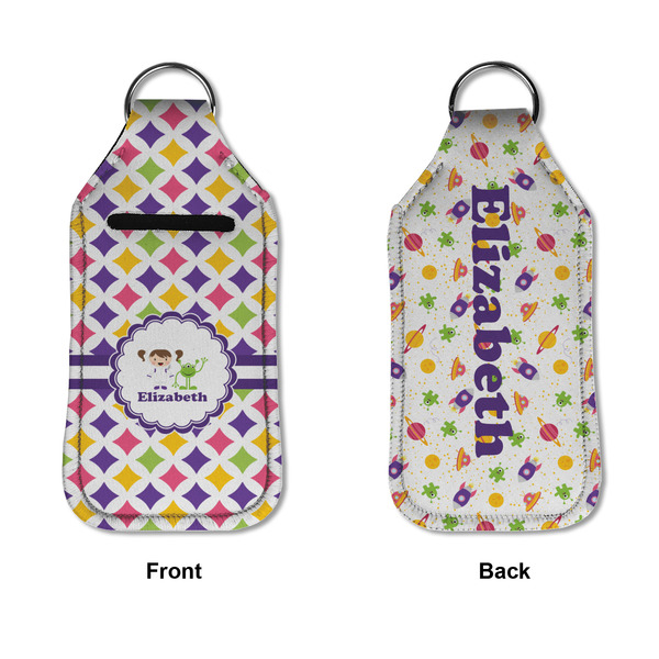 Girls Astronaut Sanitizer Holder Keychain - Large APPROVAL (Flat)