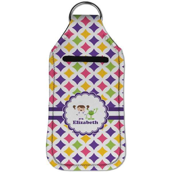 Girls Astronaut Sanitizer Holder Keychain - Large (Front)