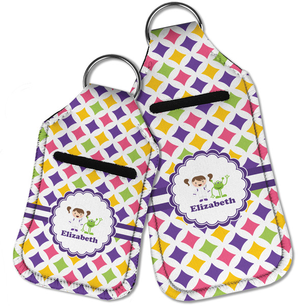 Girls Astronaut Sanitizer Holder Keychain - Parent Main