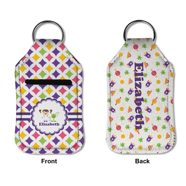 Girls Astronaut Sanitizer Holder Keychain - Small APPROVAL (Flat)