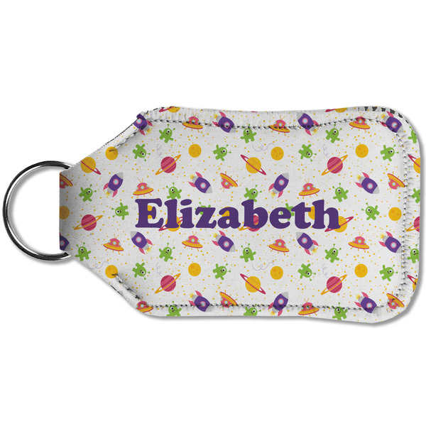Girls Astronaut Sanitizer Holder Keychain - Small (Back)