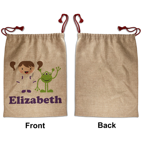 Girls Astronaut Santa Bag - Approval - Front