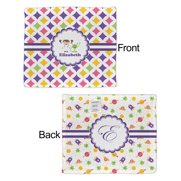 Girls Astronaut Security Blanket - Front & Back View