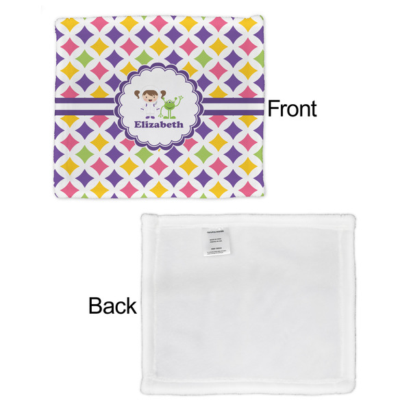 Girls Astronaut Security Blanket - Front & White Back View