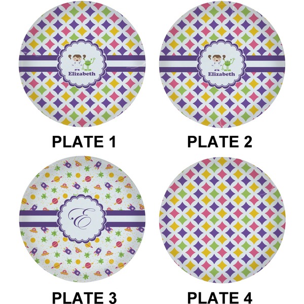 Girls Astronaut Set of Lunch / Dinner Plates (Approval)