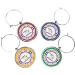 Girls Astronaut Wine Charms (Set of 4) (Personalized)