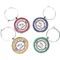 Girls Astronaut Wine Charms (Set of 4) (Personalized)
