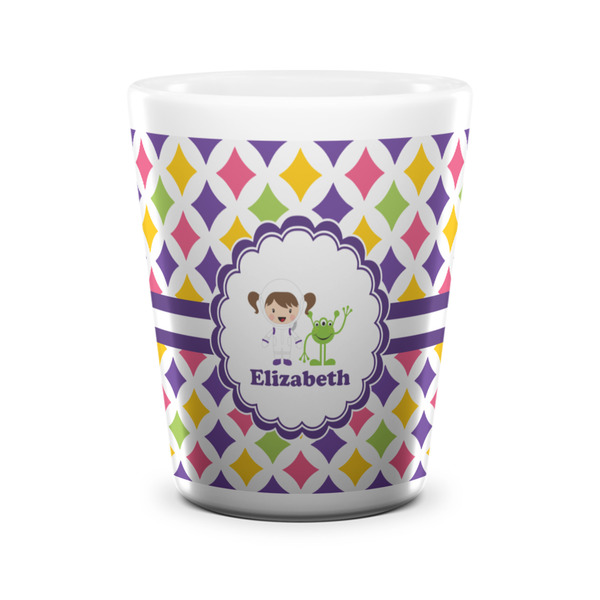 Girls Astronaut Shot Glass - White - FRONT