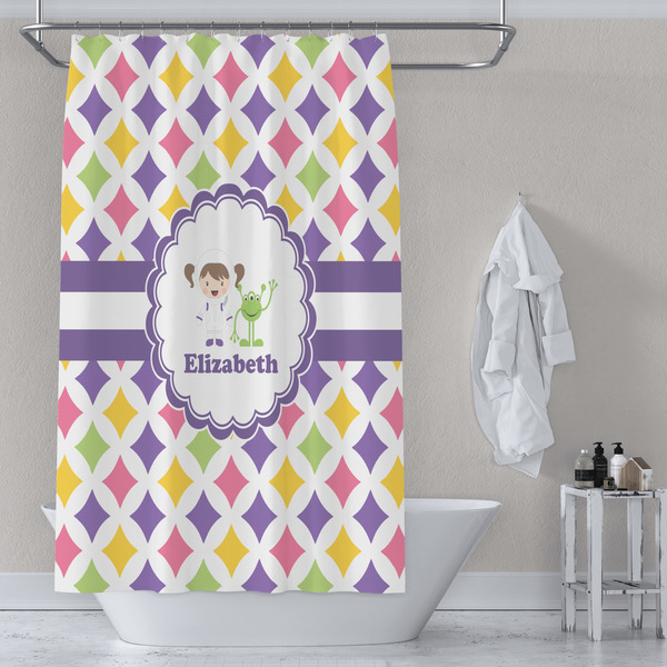 Girls Astronaut Shower Curtain Lifestyle