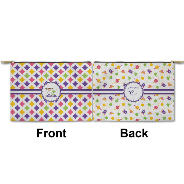 Girls Astronaut Small Zipper Pouch Approval (Front and Back)