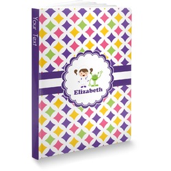 Girls Astronaut Softbound Notebook - 7.25" x 10" (Personalized)