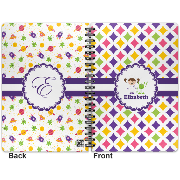 Girls Astronaut Spiral Journal 7 x 10 - Apvl