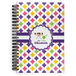 Girls Astronaut Spiral Notebook - 7x10 w/ Name or Text