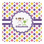 Girls Astronaut Square Decal - Large (Personalized)