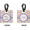 Girls Astronaut Square Luggage Tag (Front + Back)