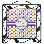 Girls Astronaut Square Trivet (Personalized)