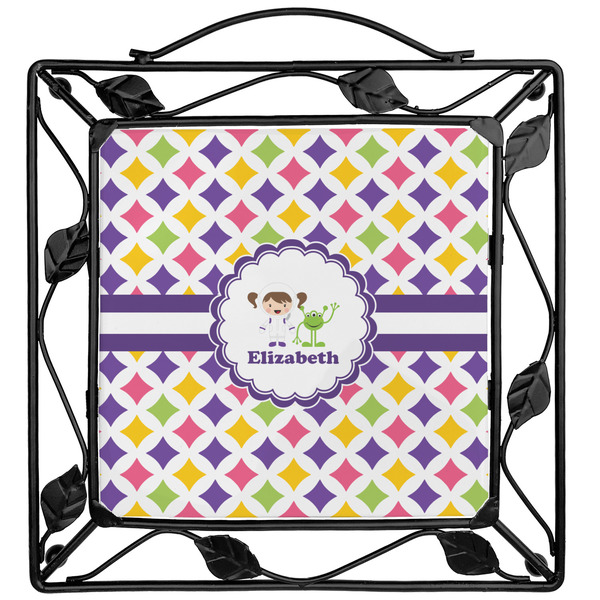Custom Girls Astronaut Square Trivet (Personalized)