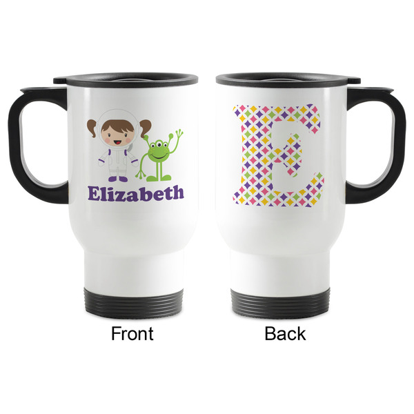 Girls Astronaut Stainless Steel Travel Mug with Handle - Apvl