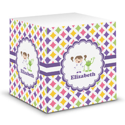 Girls Astronaut Sticky Note Cube (Personalized)
