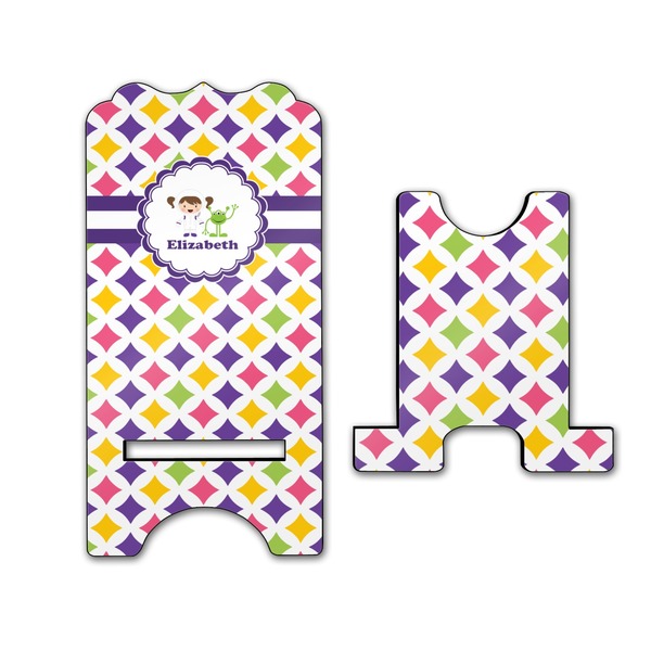 Girls Astronaut Stylized Phone Stand - Front & Back - Large