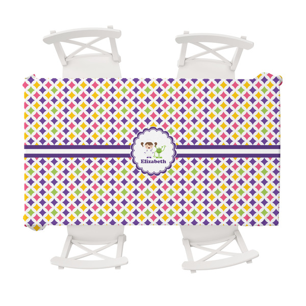 Custom Girls Astronaut Tablecloth - 58"x102" (Personalized)