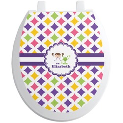 Girls Astronaut Toilet Seat Decal (Personalized)
