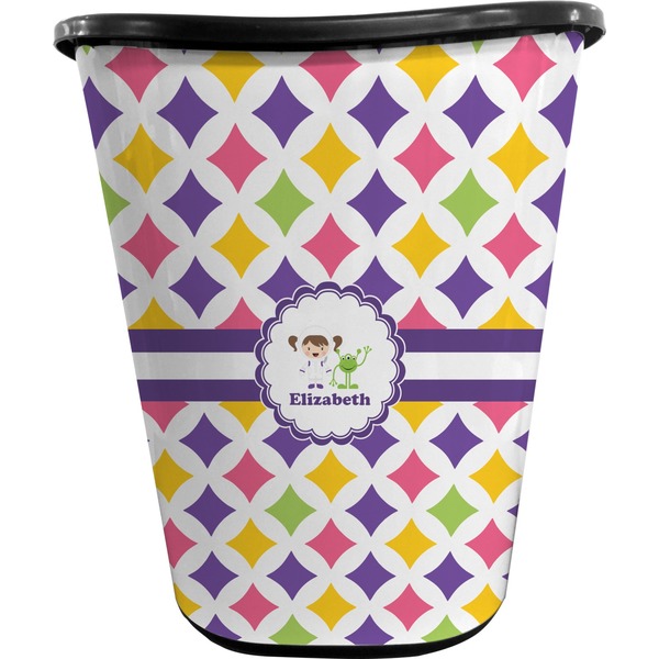 Girls Astronaut Waste Basket (Black)