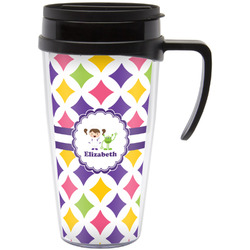 Girls Astronaut Acrylic Travel Mug with Handle (Personalized)