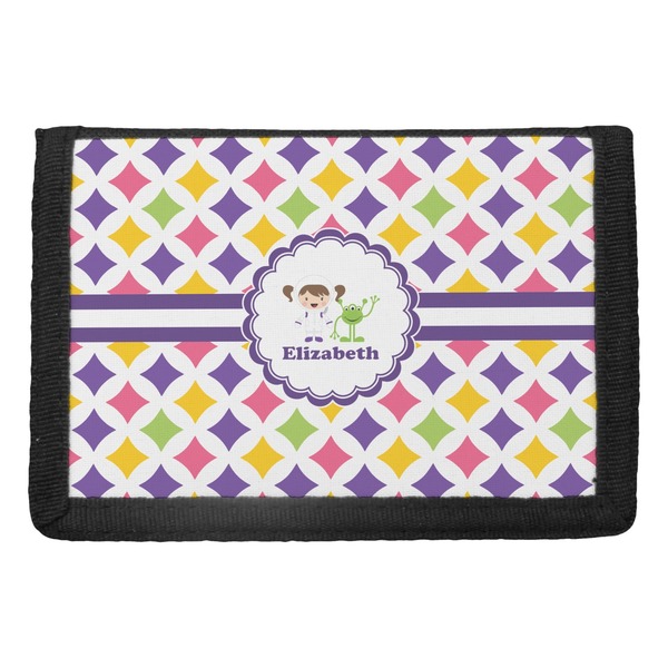 Custom Girls Astronaut Trifold Wallet (Personalized)